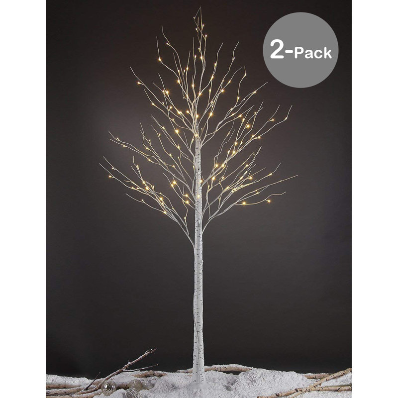 LED Lighted Trees & Branches, 96" H x 72" W x 3" D