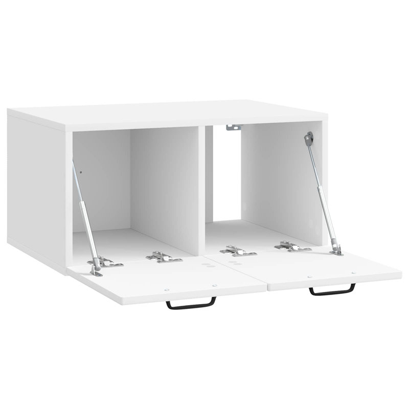 TV Stand, 30cm H x 59.5cm L x 41cm W, High Gloss White