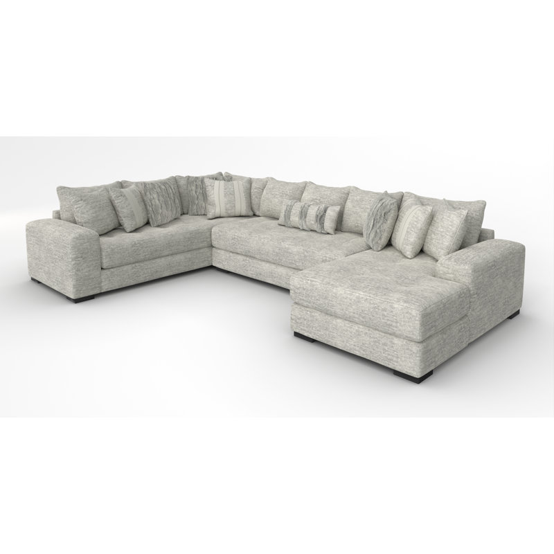 Canapé modulaire rembourré 3 pièces avec méridienne Camden