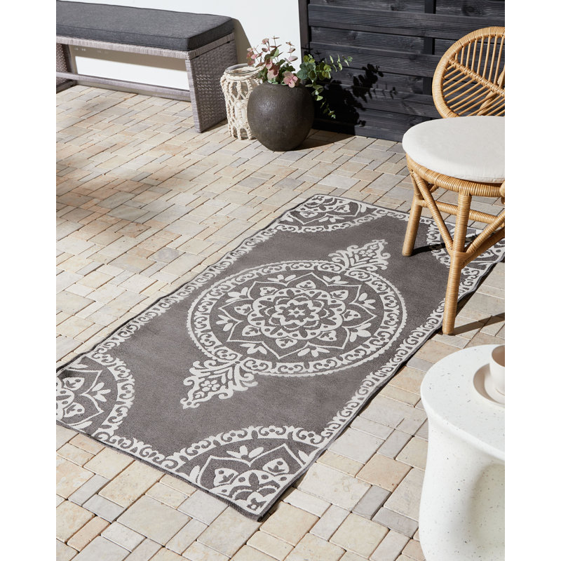 Outdoor Rug KOHIMA Grey, Rectangle 80 x 150 cm