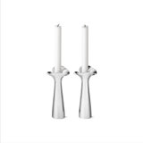 Bloom 2 Piece Stainless Steel Tabletop Candlestick Set