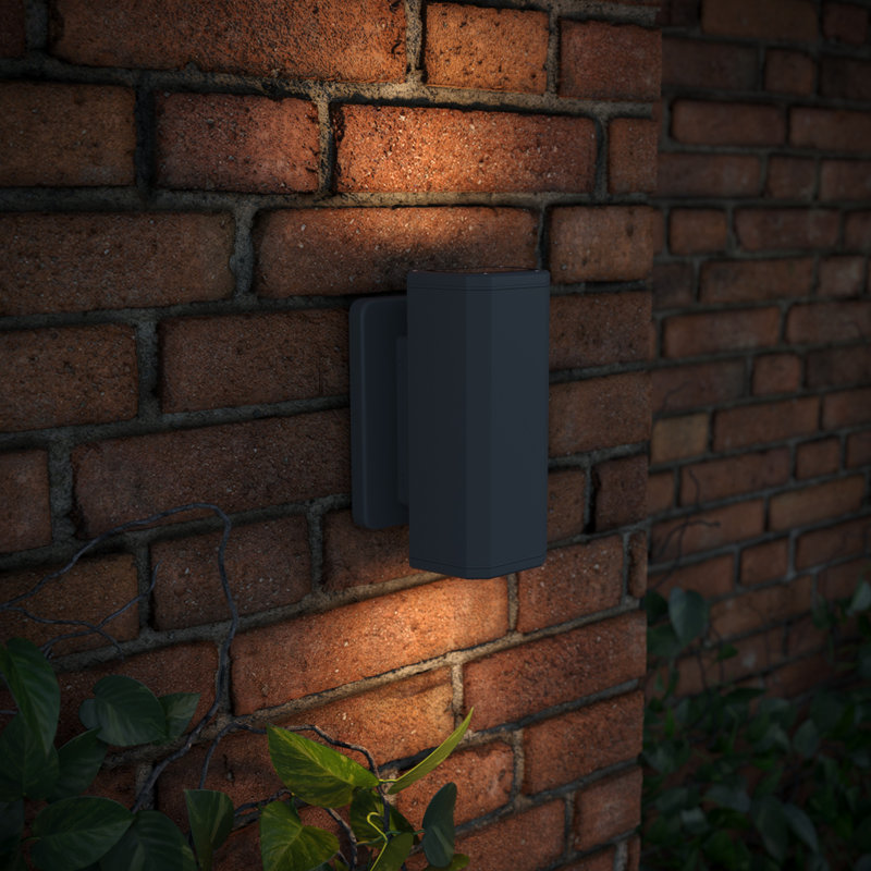 Bellis 120 Volt Aluminum LED Wall Light - Weatherproof Illumination for Exterior Spaces, Dark Gray