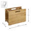 Yeles Solid Wood Free Standing Magazine Rack