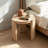 Modern Style Natural Finish Round Dining Table