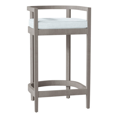Santa Barbara Teak 30" Barrel Bar Stool - Oyster