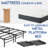 Huckle 9" Motion Isolating Innerspring Medium Firm Hybrid Mattress w/ 14" Metal Platform Bed-68978434