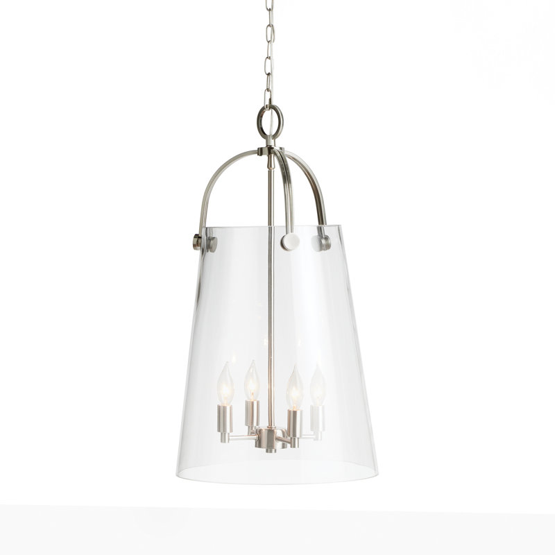 Luminaire suspendu Zelio, Argent argent, H 26 po x l 15 po x P 15 po