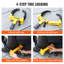 Wheel Lock, Universal Wheel Clamp Lock, Adjustable Anti Theft Trailer Lock Wheel Clamp, Heavy-duty Steel Tire Lock for ATV RV SUV Car Golf Cart Boats Motorcycles, with 6 Keys