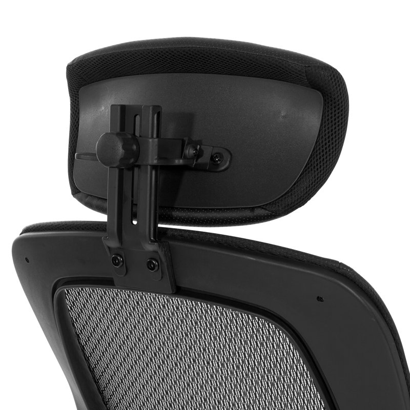 Executive Black Breathable Mesh Chair with Flip Arms