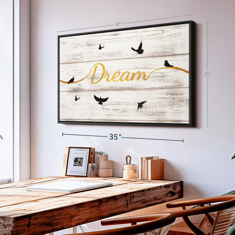 «Dream Typographie V, art mural», H 25 po x l 37 po