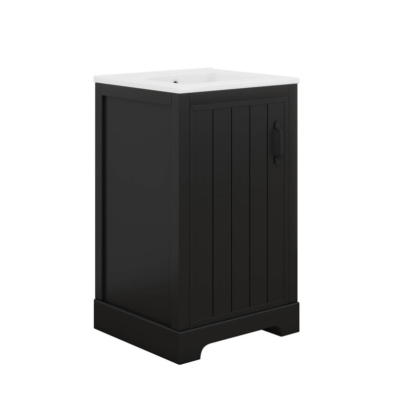 20" Bathroom Vanity With Sink, Free Standing Single Basin Bathroom Vanity With 2-Tier Storage Rack And Adjustable Shelve