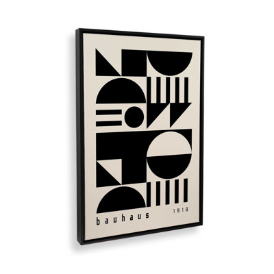 Impression sur toile monochrome Bauhaus Shapes