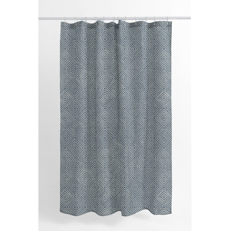 Ikat Spray Ultra-Thin Lightweight Shower Curtain, Blue