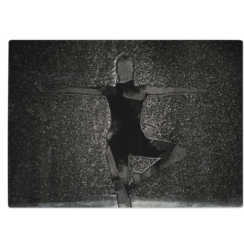 Tempered Glass Dancing in the Rain Chopping Board, 28.5 cm W x 20 cm L