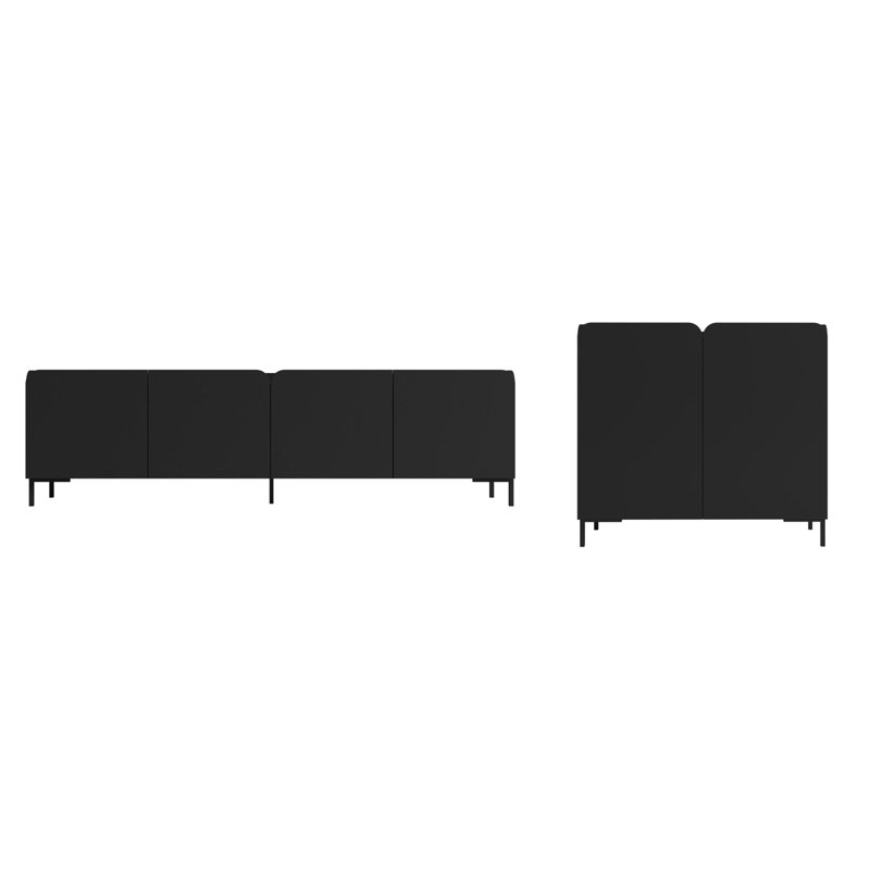 Kellissa TV Stand for TVs up to 65", Black