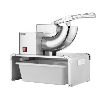 Machine à glaçons commerciale, broyeur à glace électrique 661 LBS / H avec contenant remplaçable, moteur de 350 W, 4 pales, machine à glaçons en forme de machine à glaçons pour bar à desserts, argent