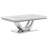 Durante White And Chrome U-Shaped Base Rectangular Coffee Table