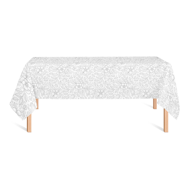 Abdul-Hakim Floral Tablecloth, Gray