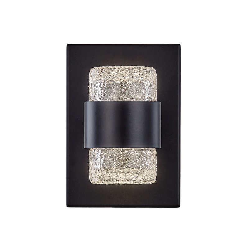 Verre moulé noir H 4,5 po