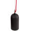 Luminaire suspendu cylindrique noir à 1 lumière Marivella