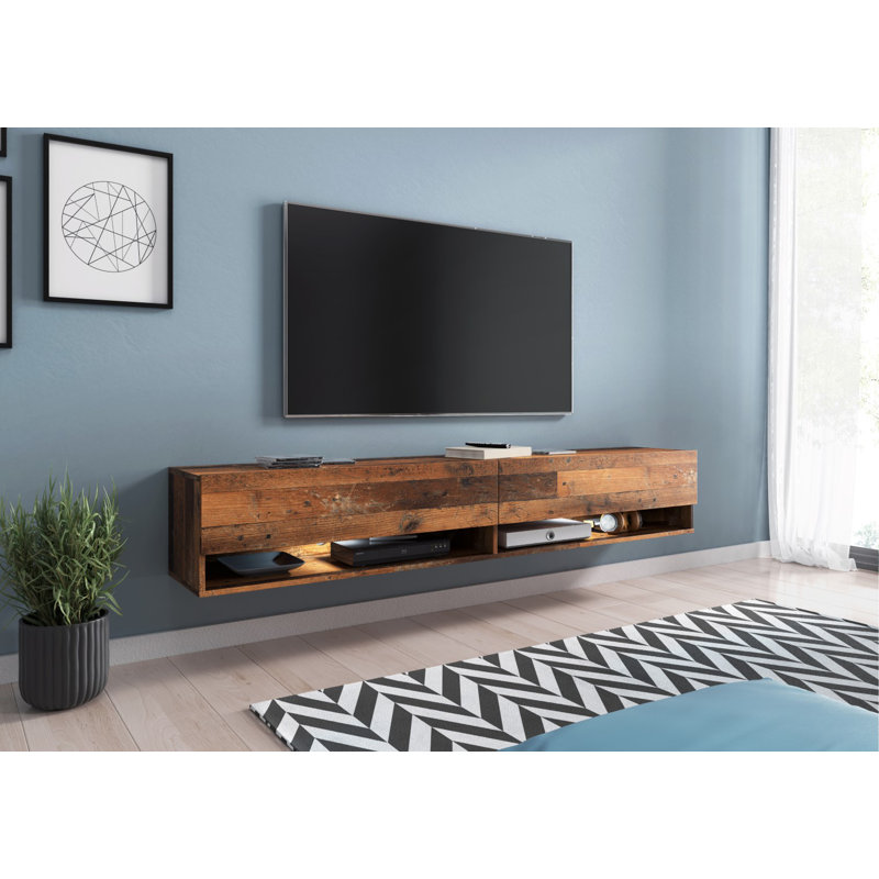 Amit Unfinished TV Stand for TVs up to 78", Oldwood