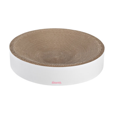 Nelson 20.13" Modern Cardboard Round Bowl Cat Scratcher with Catnip