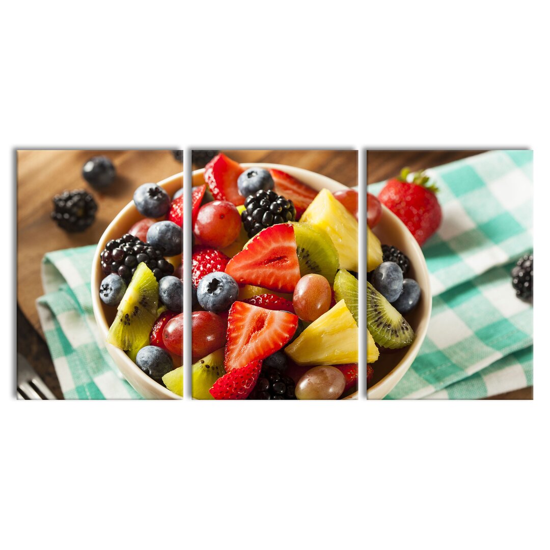 3-tlg. Leinwandbilder-Set Healthy Fruit Assortment