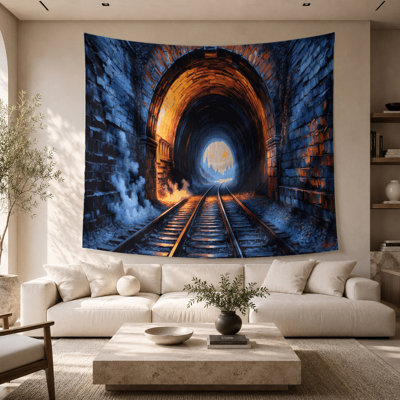 Transporation Railway tunnel scenes Wall Tapestry