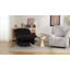  Fauteuil inclinable manuel en velours côtelé de 37 po de largeur avec pochette de rangement, brun-996508906