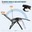 Chaise de patio inclinable en rotin avec accoudoirs, dossier réglable