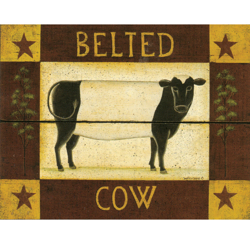 Belted Cow, 19" H x 24" W