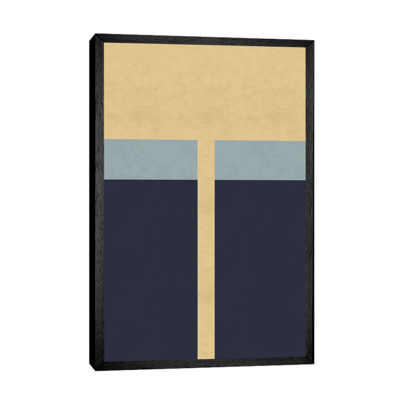 Abstract Square XXIX 1 Piece Wall Art on Canvas, 66.04 cm H x 45.72 cm W, Black Floater Framed