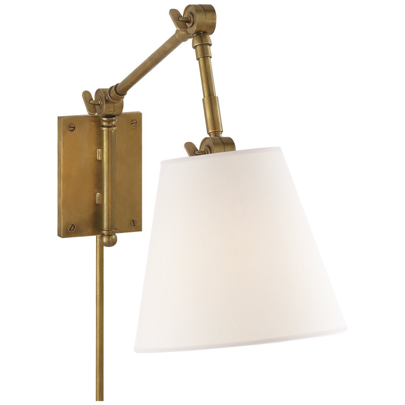 Suzanne Kasler Graves Pivoting Sconce, Antique Nickel, Paper