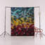 Tapis décoratif moderne à motif géométrique multicolore bleu-rouge-168347153