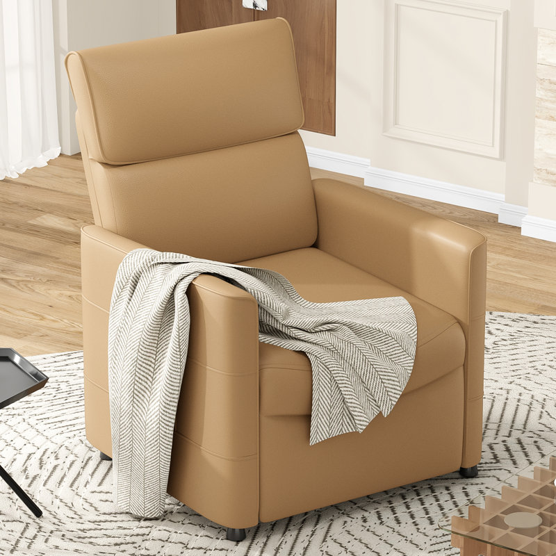 Modern Upholstered Electric Brown Reclinr, Brown