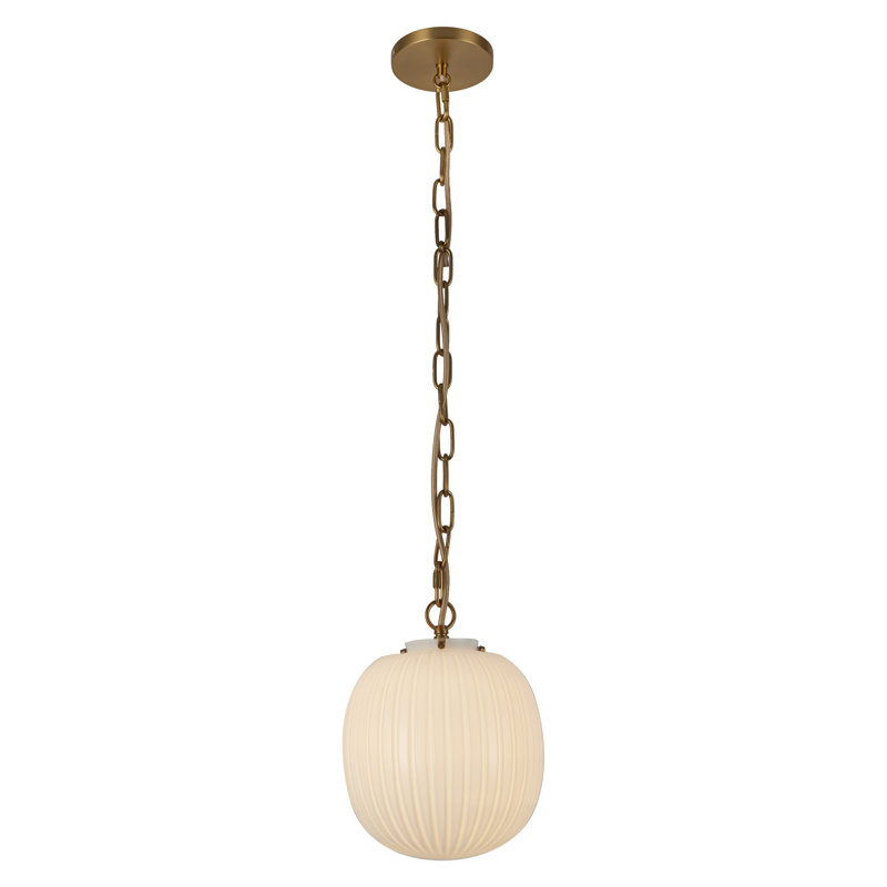 Luminaire suspendu 7 po Cherise, Doré, H 86,88 po x l 11,88 po x P 11,88 po