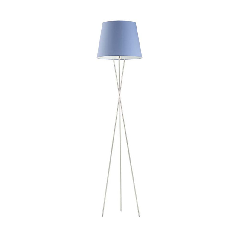 Arlaith 165cm Tripod Floor Lamp, Blue, Silver