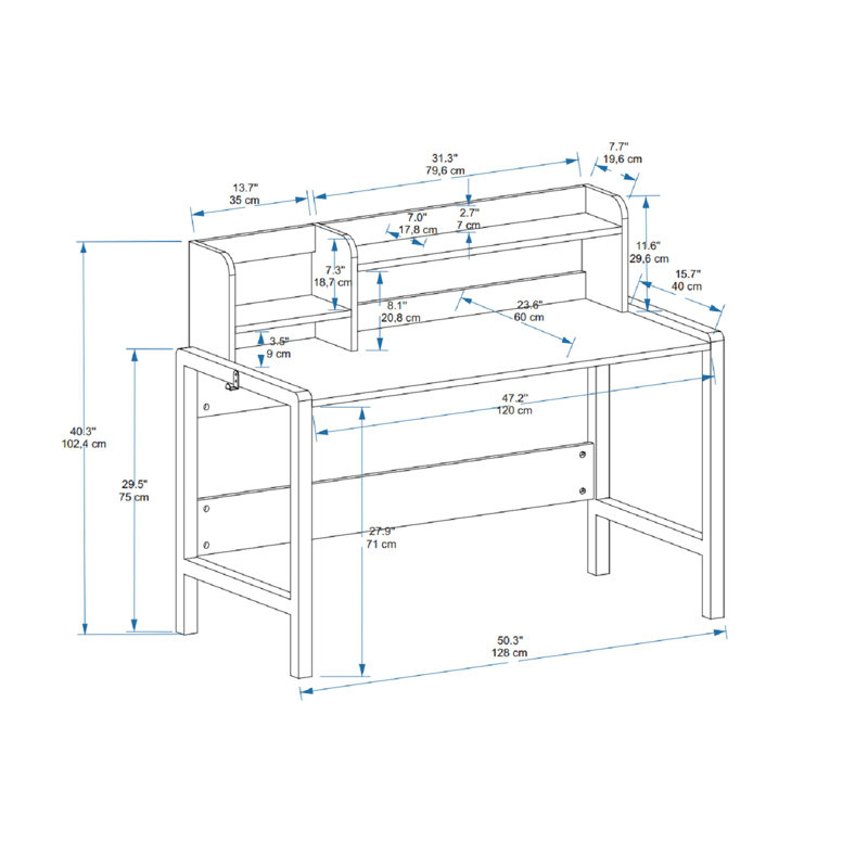 Sexton Solid Wood Base Computer Desk