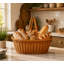 Panier de rangement brun imitation rotin
