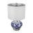 D12x19.3" Blue And White Ceramic Vase Lamp
