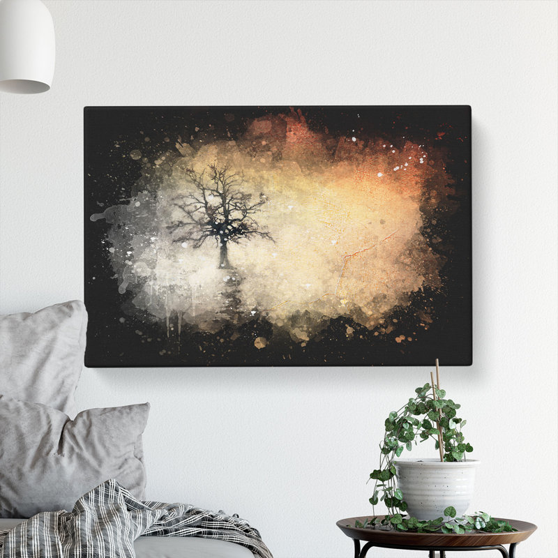 Tree Reflection At Sunset - Wrapped Canvas, 50cm H x 76cm W x 3cm D