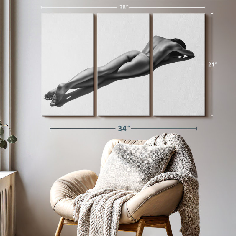 «Noir Sunbathing Model» sur, H 24 po x l 38 po