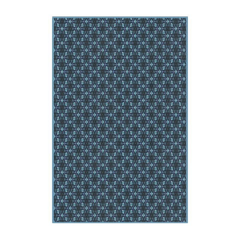 Tapis de zone bleue à motifs, Rectangle 8 pi x 12 pi