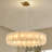31.5" Round Alabaster Kitchen Island  Gold Chandeliers(Bulbs Included)-1840111972-1840111995