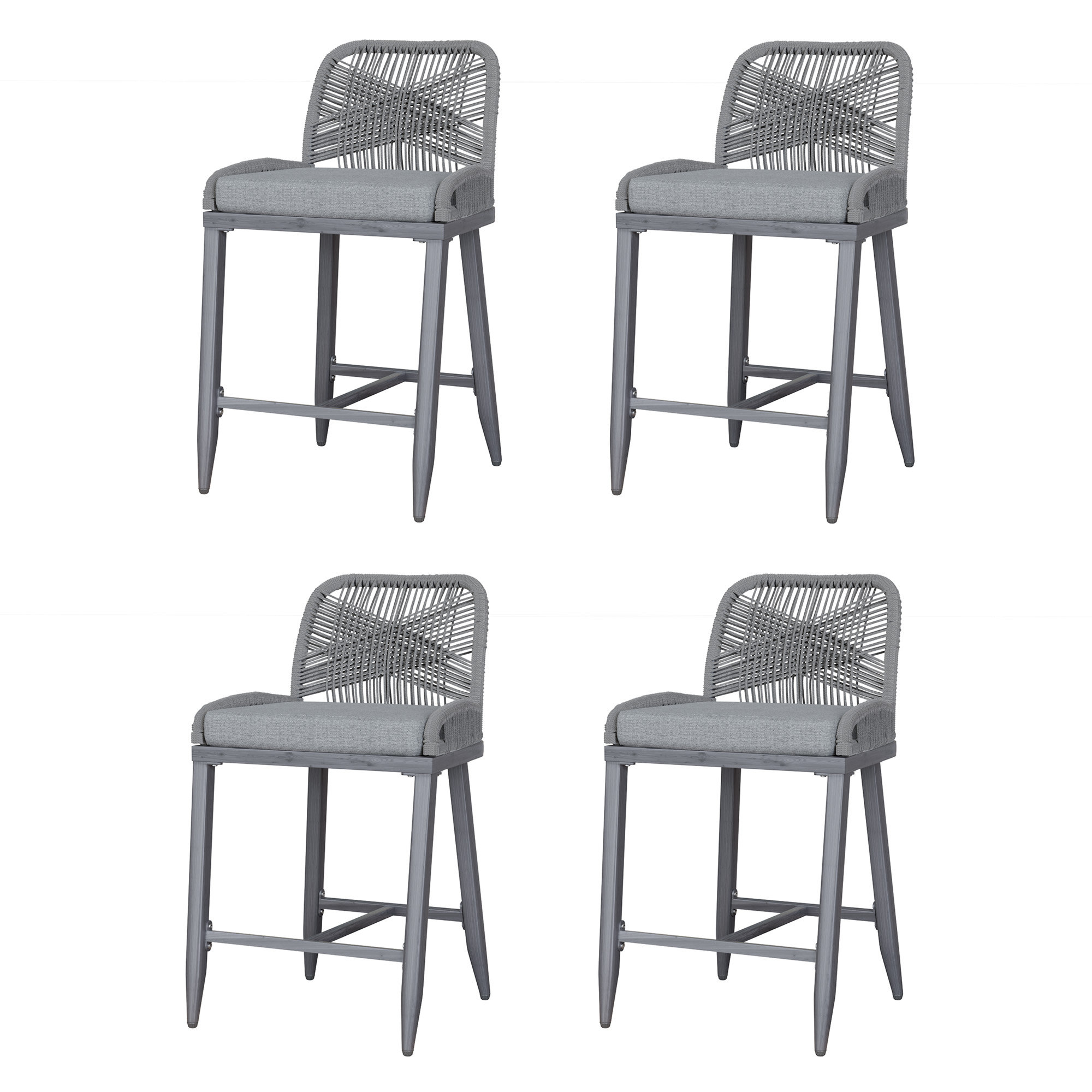 Bayou Breeze RopeWoven Counter Height Chair Wayfair