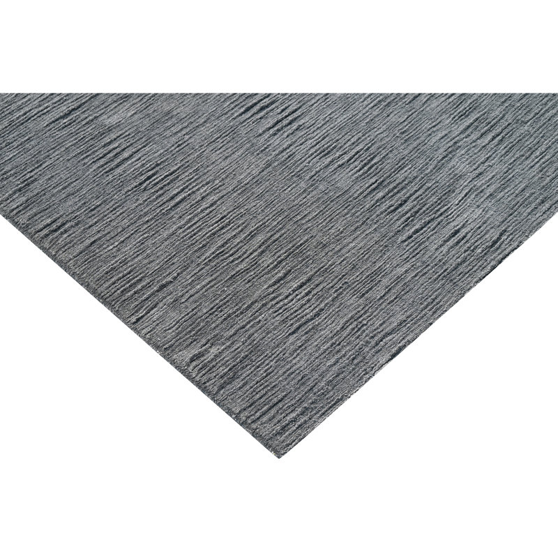 Hand Knotted Area Rug in Charcoal And Grey, Rectangle 8' x 10'