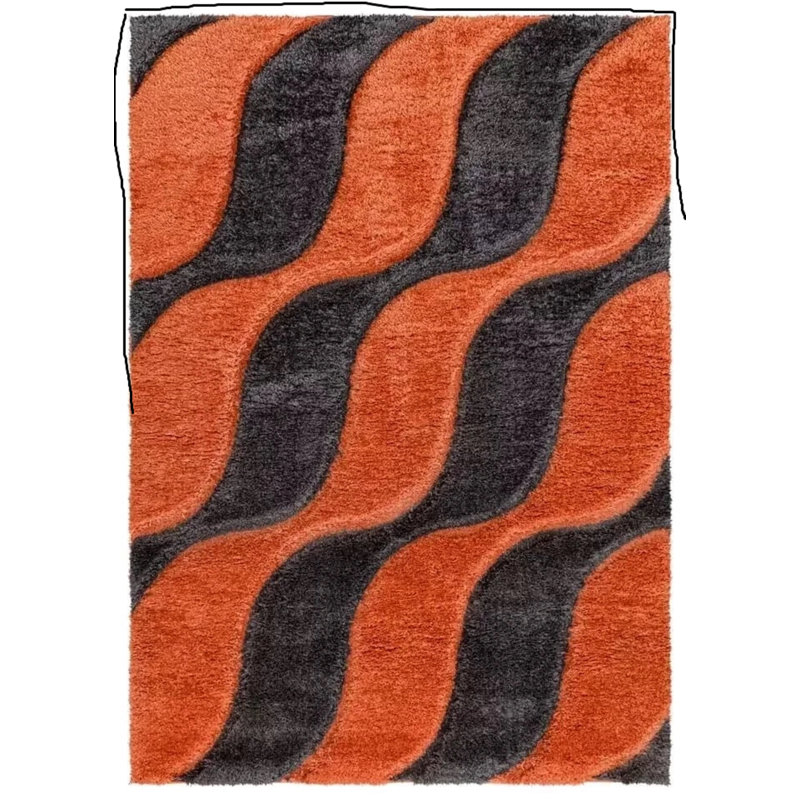 Geometric Shag Area Rug, Rectangle 120 x 170 cm