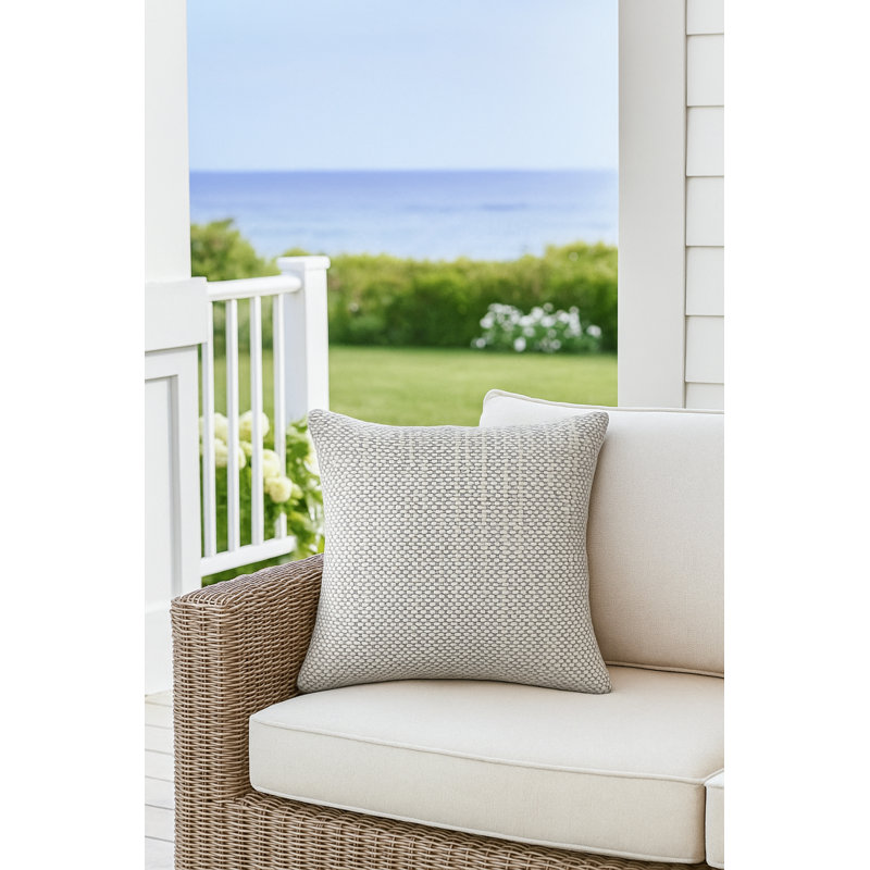 Outdoor Living Pillow Cover, Gray, Square 24", Pillow Cover Only - No Insert