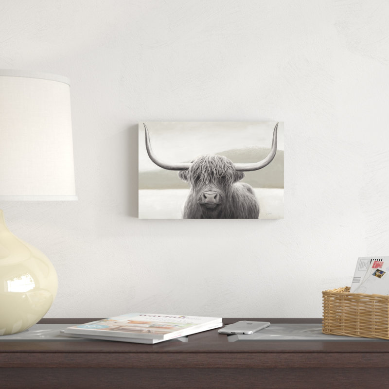" Highland Cow Neutral " by James Wiens, 8" H x 12" W