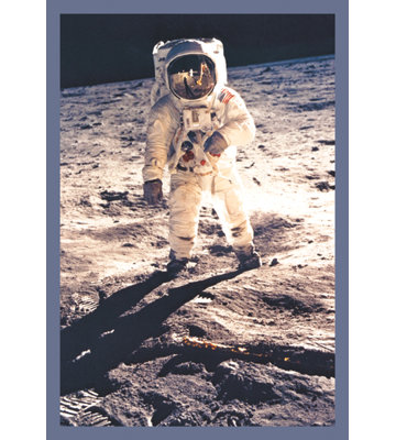 Apollo 11 Man on The Moon Framed Photographic Print on Wrapped Canvas